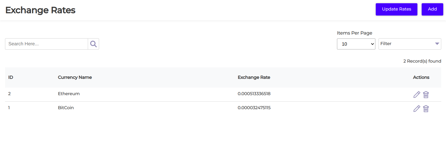 Exchnage Rates
